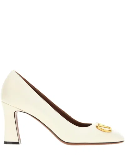 Valentino Garavani 80mm Vlogo Block-heel Pumps In Neutral