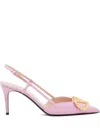 Valentino 80mm Vlogo Signature Crystal-embellished Slingback Pumps