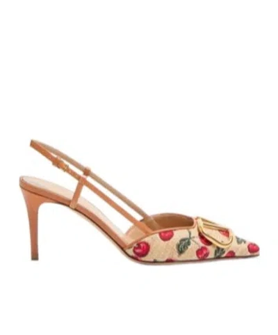 VALENTINO GARAVANI VALENTINO VLOGO SIGNATURE POINTED TOE SLINGBACK PUMPS