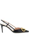 Valentino Vlogo Signature Pointed Toe Pumps In Black