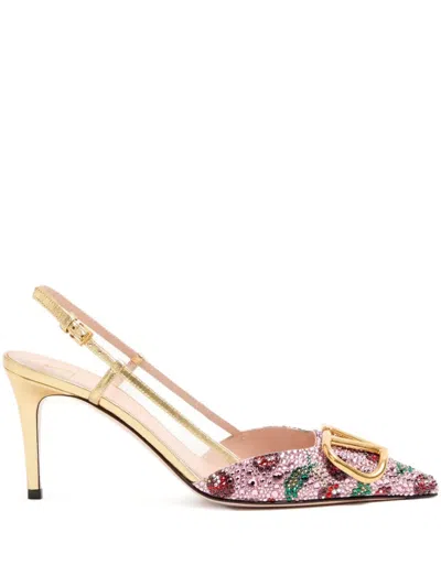 Valentino Garavani Vlogo Slingback-pumps 80mm In Multi
