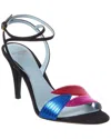 Valentino Folie Foliage Heeled Sandals 85 In Black