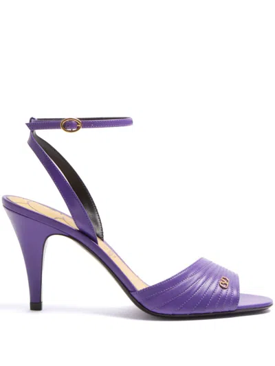 Valentino Garavani Ladycrush Kidskin Sandal 85mm Woman Electric Violet 41