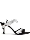 Valentino 85mm L'une Et L'autre Sandals In Black