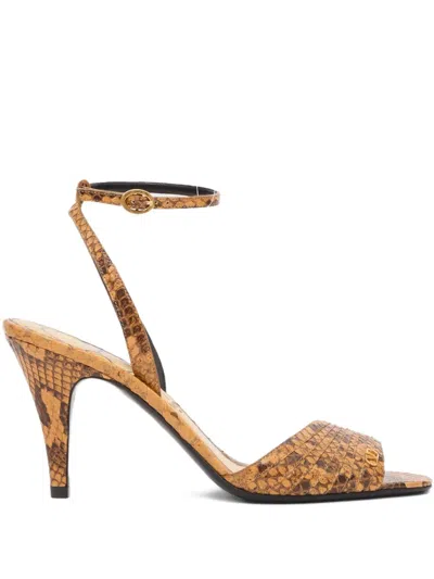 Valentino Garavani 85mm Snakeskin Sandals In Multi
