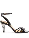 Valentino 85mm Strappy Sandals In Black