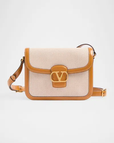 VALENTINO GARAVANI 9 TO 5 CANVAS & LEATHER CROSSBODY BAG