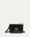 Valentino 9 To 5 Flap Leather Saddle Shoulder Bag In Nero
