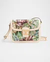 Valentino 9 To 5 Jacquard Voyage Vlogo Shoulder Bag In Multi Butter White