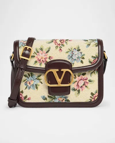 Valentino Garavani 9 To 5 Small Jacquard Floral Shoulder Bag