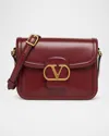 Valentino Womens Brick Ruby 9to5 Small Leather Shoulder Bag In Burgundy