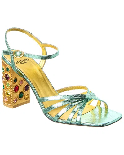 Valentino Garavani Valentino 90 Leather Sandal In Green