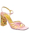 Valentino Jeweled Satin Ankle-strap Sandals In Multi