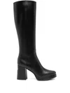 Valentino 90mm Fawcette Boots In Black