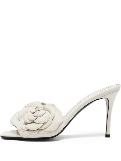 Pre-owned Valentino Garavani 90mm Rosette Sandals