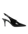 Valentino Le Salon Black Patent Leather Slingback In Black