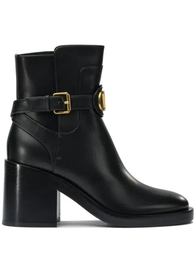 Valentino Garavani Signature Vlogo 70mm Ankle Boots In Black