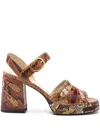 Valentino 90mm Vlogo Signature Platform Sandals In Multi