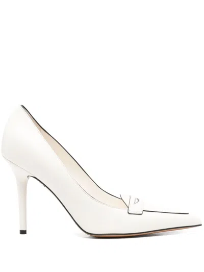 Valentino Garavani 95mm Leather Pumps In White