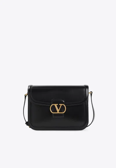 Valentino Garavani 9t05 Calf Leather Messenger Bag In Black