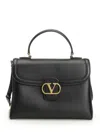 Valentino 9 To 5 Flap Leather Top-handle Bag In Black