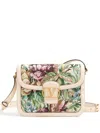 Valentino 9 To 5 Jacquard Voyage Vlogo Shoulder Bag In Green