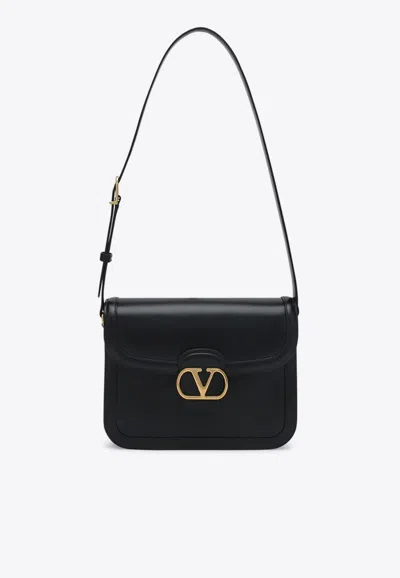 Valentino Garavani 9to5 Leather Shoulder Bag In Black
