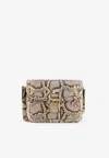 Valentino 9to5 Python Leather Shoulder Bag In Cream