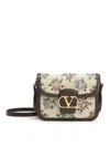 Valentino Garavani  Garavani 9to5 Small Shoulder Bag In Papier Floral Jacquard Fabric Woman In Multi