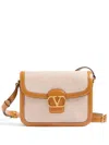Valentino Garavani Men Two-tone Canvas And Leather 9to5 Shoulder Bag In Nude