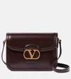 Valentino Garavani 9to5 Leather Shoulder Bag With Vlogo Signature Closure In Brown