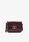Valentino Garavani 9to5 Vlogo Shoulder Bag In Smooth Leather In Brown