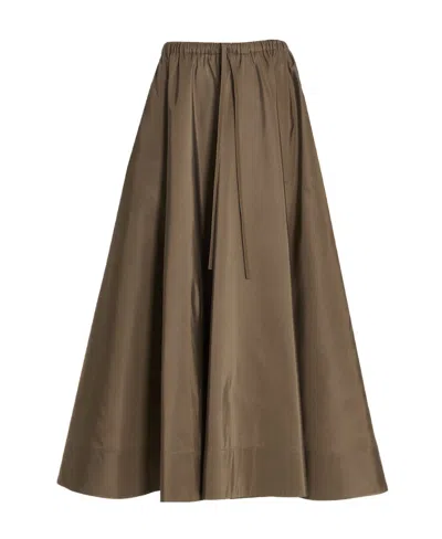 Valentino A-line Drawstring-waist Skirt In Brown
