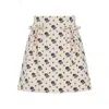 Valentino A-line Skirt In Wool And Silk Blend In White