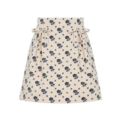Valentino A-line Skirt In Wool And Silk Blend