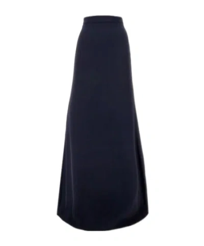 Valentino A-line Skirt In Navy Blue