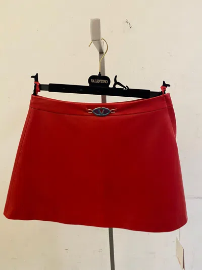 Valentino A-line Skirt In Red