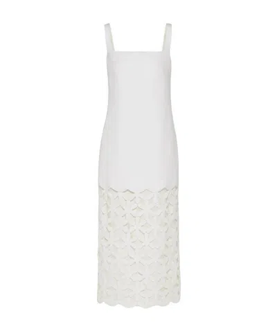 Valentino A Straight-necked Dress In White