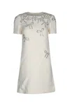 Valentino Wool-silk Bow-detail Mini Dress
