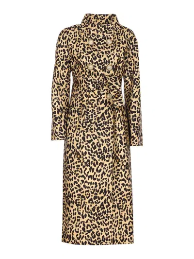 Valentino Beige Coat In Brown