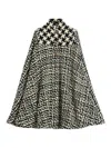 Valentino Virgin Wool-blend Cape In Black