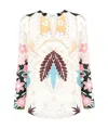 Valentino Abstract Pattern Print Blouse In Multi