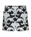 Valentino Nylon Swimsuit With Metamorphos Wall Print In Green