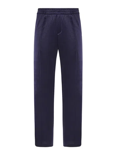 Valentino Acetate Trousers With Vlogo Patch In Purple