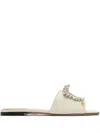 Valentino Adamantine Crystal-embellished Sandals In Neutral
