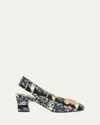 Valentino Garavani Adamantine Shiny Tweed Slingback Pumps In Multi
