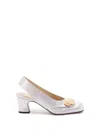 Valentino Garavani Adamantine Slingback Pumps In Glitter Fabric 60mm Woman Silver 39.5 In Multi
