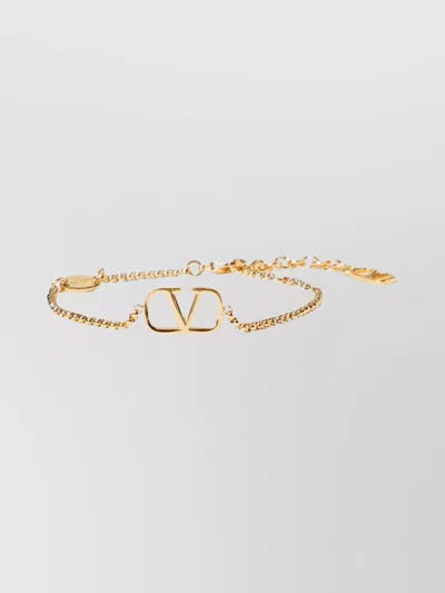Valentino Garavani Adjustable Chain Link Bracelets In Gold