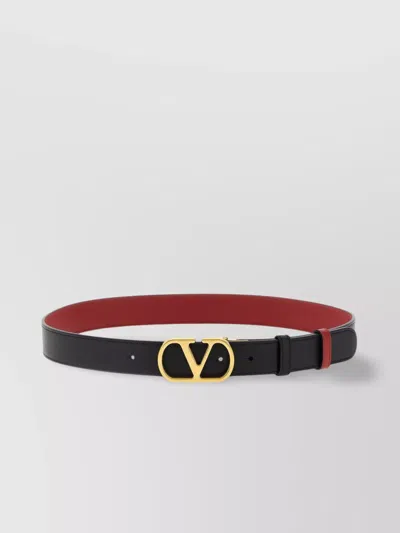 Valentino Garavani Adjustable Fit Reversible Belt With Gold-tone Buckle