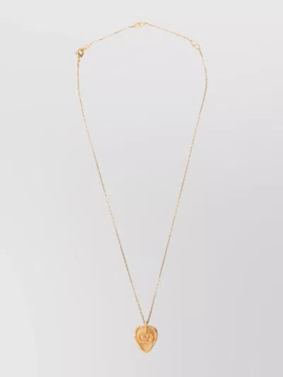 VALENTINO GARAVANI ADJUSTABLE HEART PENDANT NECKLACE